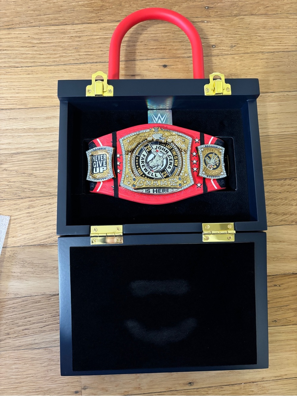 John Cena WWE Last Match Mini Title In Gift Box from December 13, 2025